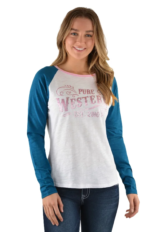 P2W2598564 Pure Western Women's Jac Raglan Tee