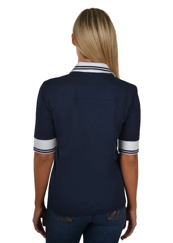 T1S2516065 Thomas Cook Women's Kerry Elbow Length Polo Navy