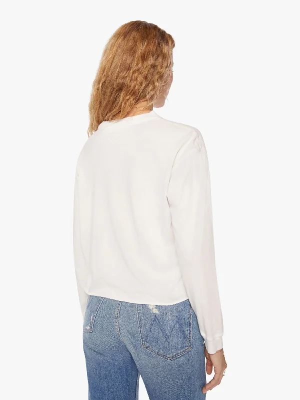 The L/S Slouchy Cut Off - Bright White