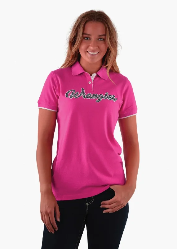 X1S2565723 Wrangler Women's Shelly Polo Pink