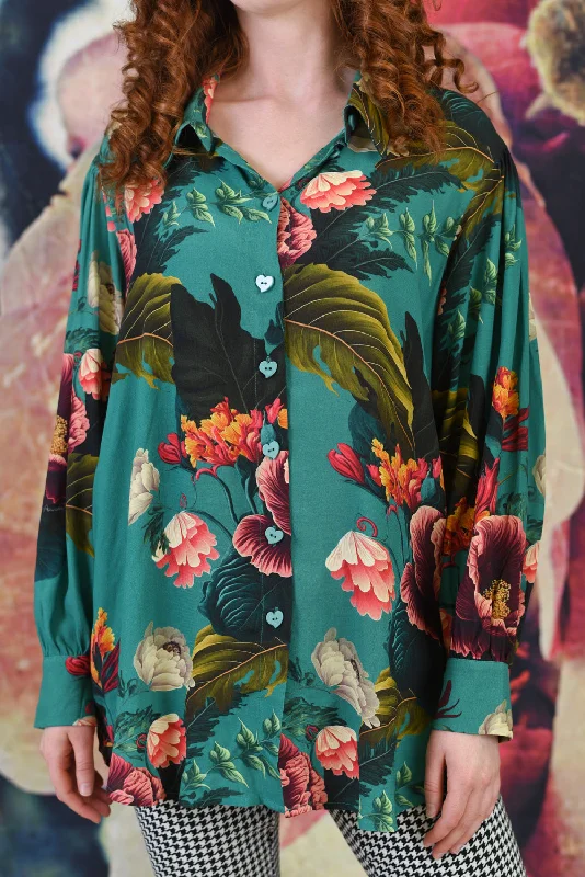 Elsa Shirt - Tropical Poppy Mint | SALE