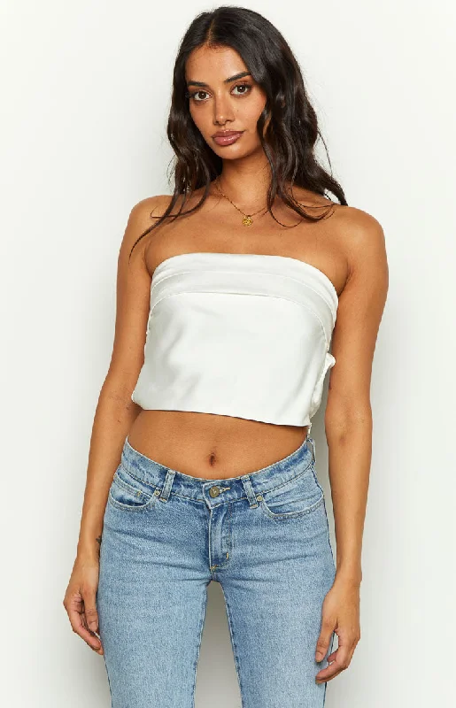 Genevieve Cream Top