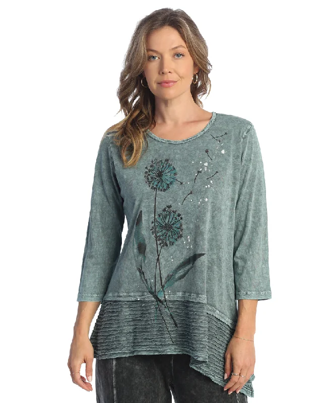 Jess & Jane - Size Small - M54-1880 Teal Dandy Wave Knit Tunic