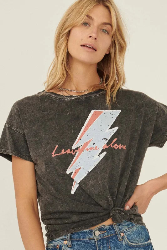 Leave Me Alone Stone-Washed Vintage Graphic Tee