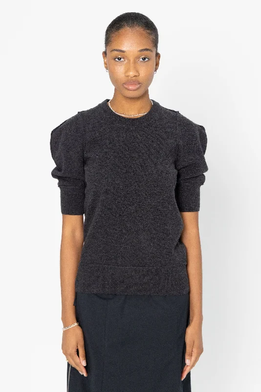 Short Sleeve Jumper, Anthracite Melange