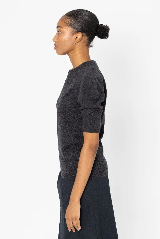 Short Sleeve Jumper, Anthracite Melange