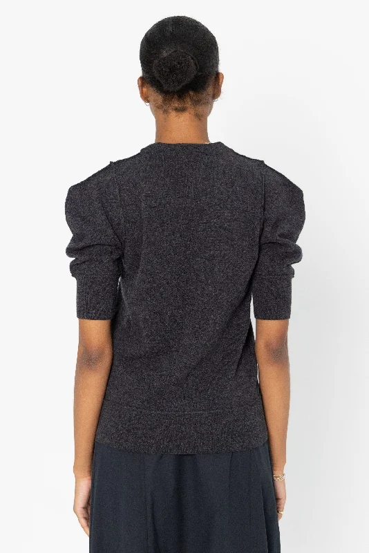 Short Sleeve Jumper, Anthracite Melange