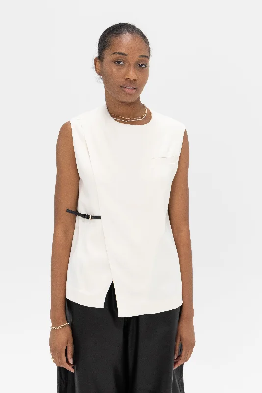 Sambac Sleeveless Top, Ivory