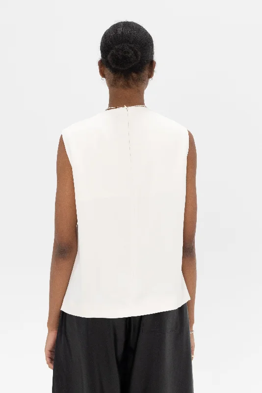 Sambac Sleeveless Top, Ivory