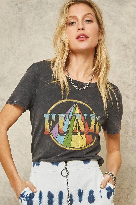 Rainbow Funk Stone-Washed Vintage Graphic Tee