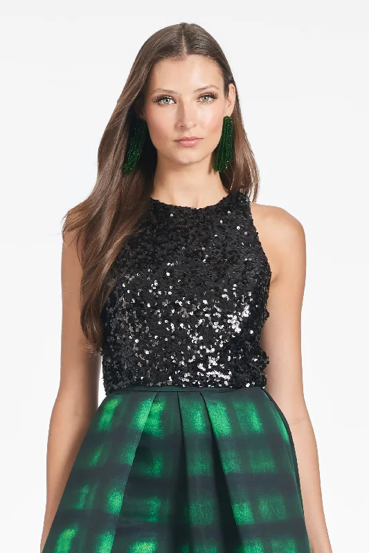 Sequin Lexi Top - Black