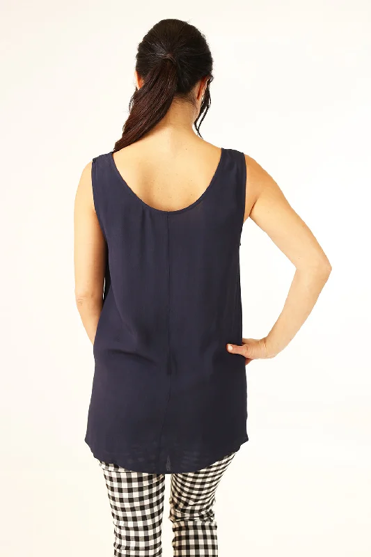 Spring Iris Navy Top - SALE