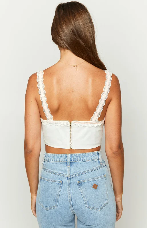 Kristin White Corset Top