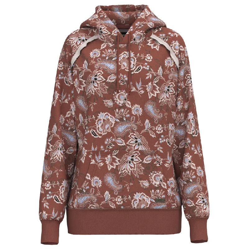 ""Chaparral""  Marsala Floral Print Hoody