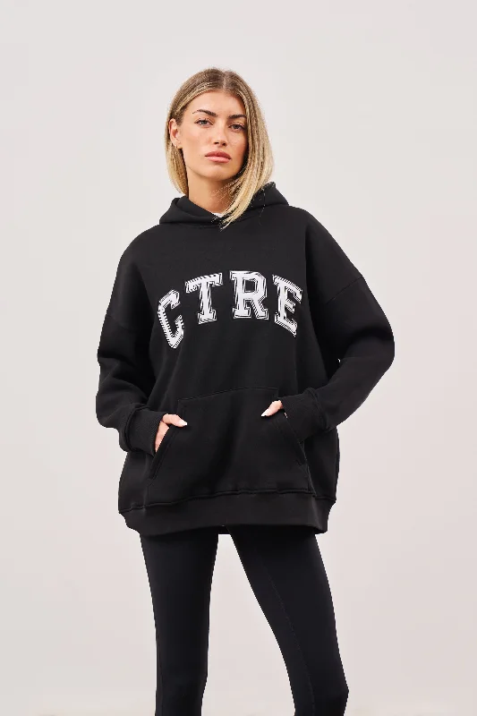 CTRE OVERSIZED HOODIE - BLACK