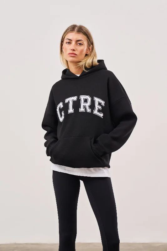 CTRE OVERSIZED HOODIE - BLACK