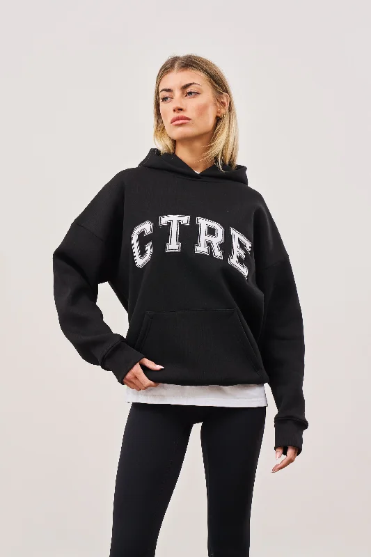 CTRE OVERSIZED HOODIE - BLACK