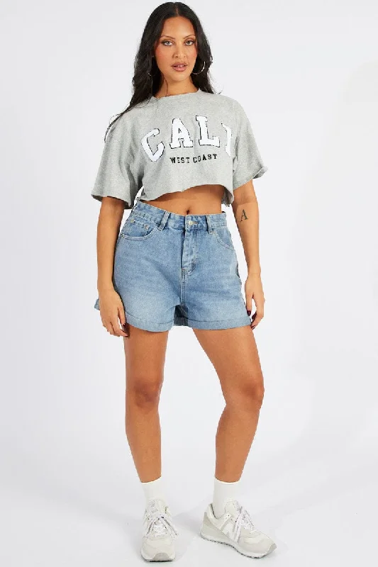 Denim Short Jeans High Rise