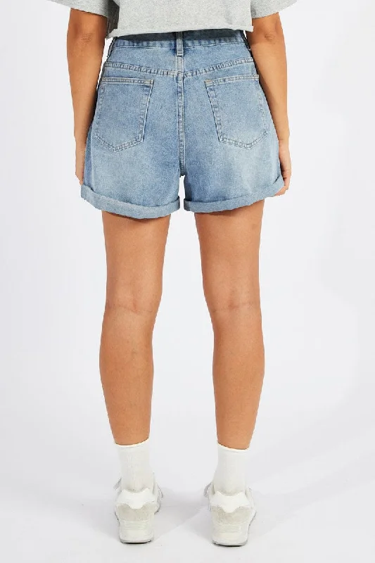 Denim Short Jeans High Rise