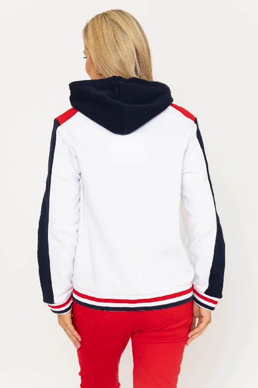 Full Zip Colour Block Hoodie