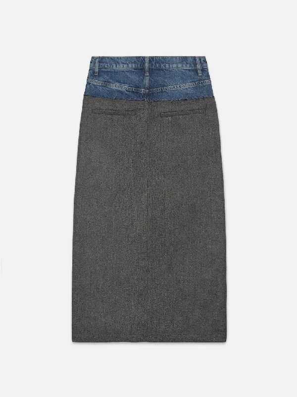 Le Mix Midaxi Skirt -- Malibu Herringbone