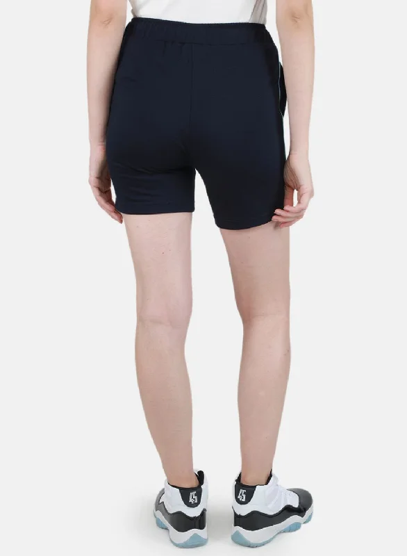 Women NAvy Blue Solid Short