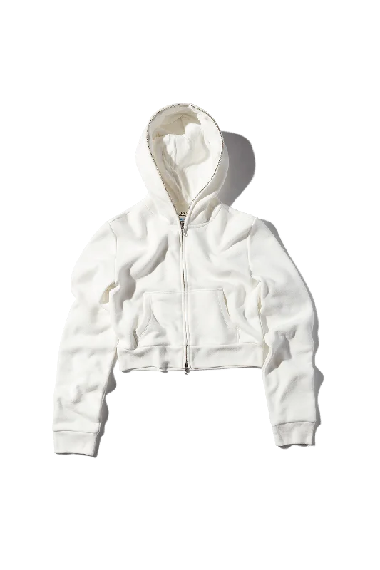 Ready to Dye Cropped Full Zip Body Bag Hoodie