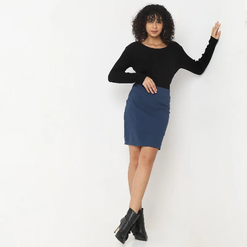 Regular Fit Solid Skirts