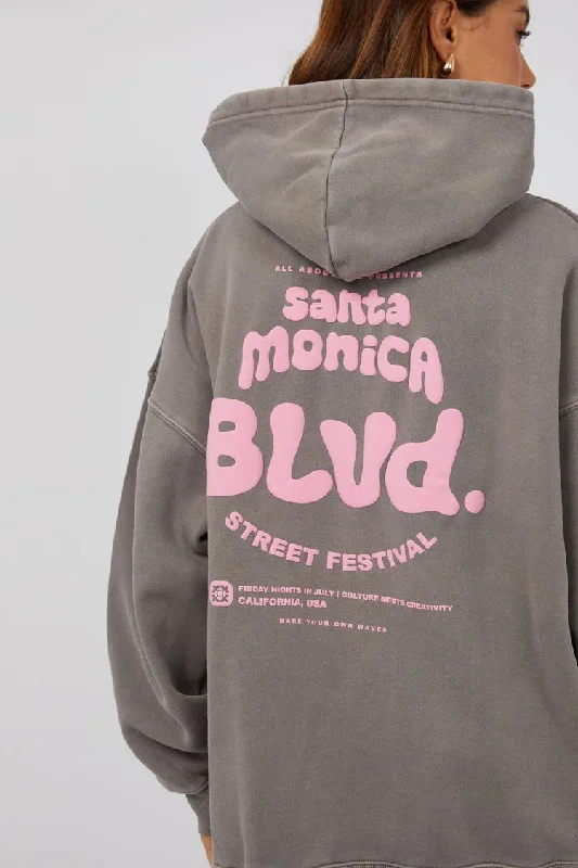 Santa Monica Hoodie | Charcoal