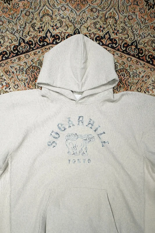 LOGO PRINDED HOODIE (HEATHER GRAY)