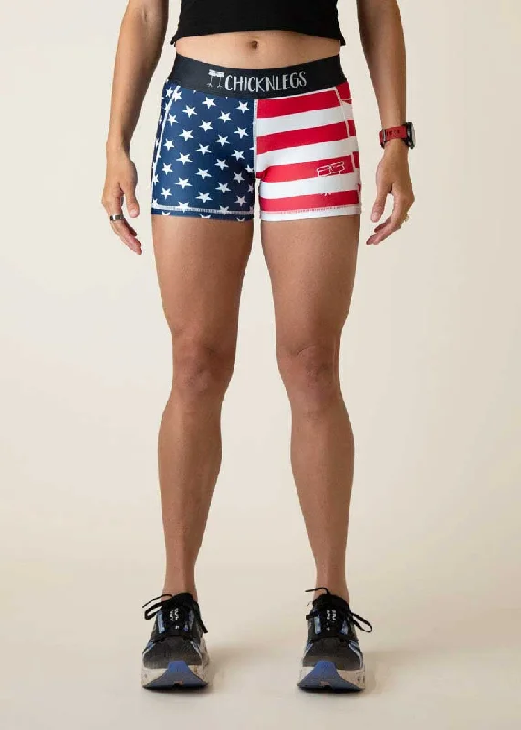 Women's USA 3"" Compression Shorts