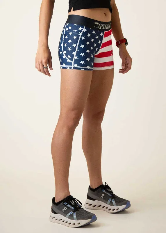 Women's USA 3"" Compression Shorts