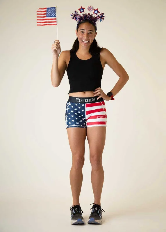 Women's USA 3"" Compression Shorts