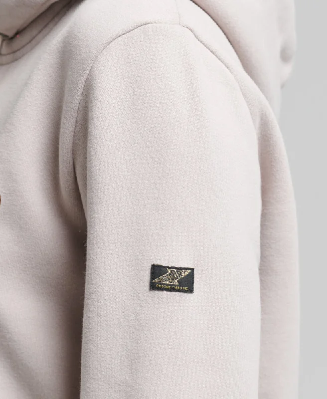 Vintage Logo Embellished Hoodie | Ashes Of Rose Beige