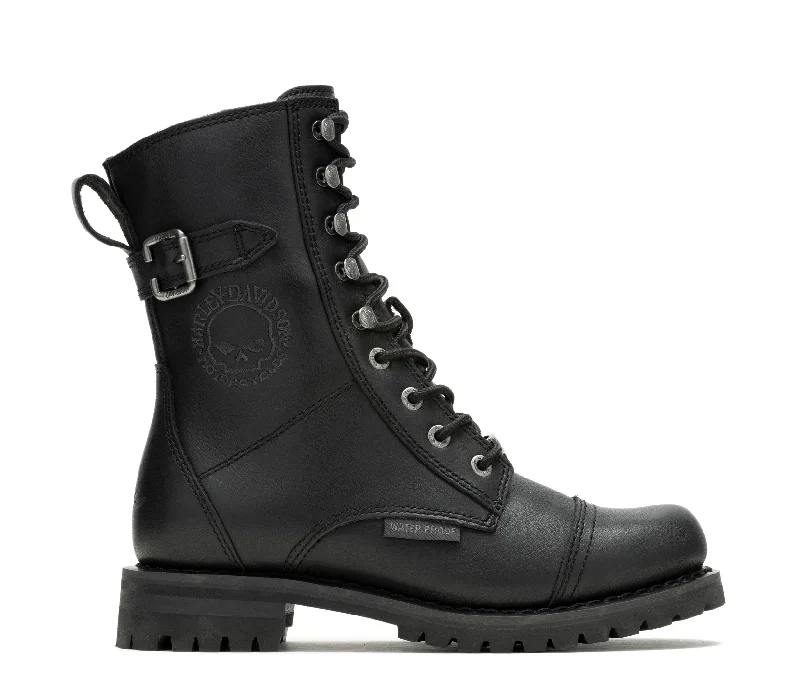 Women's Leather Waterproof Balsa Skull Riding Boot