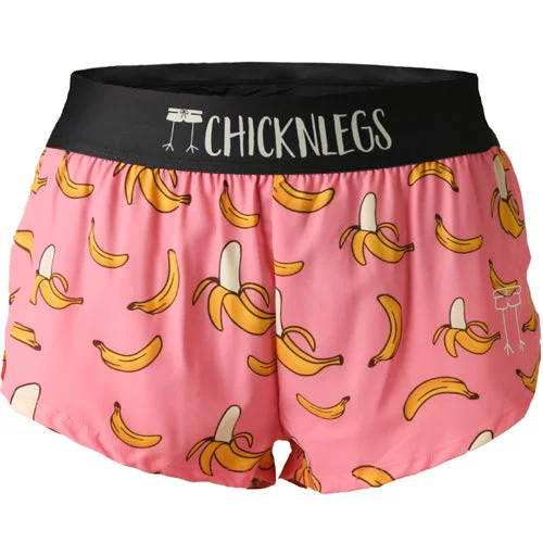 Women's Pink Bananas 1.5"" Split Shorts