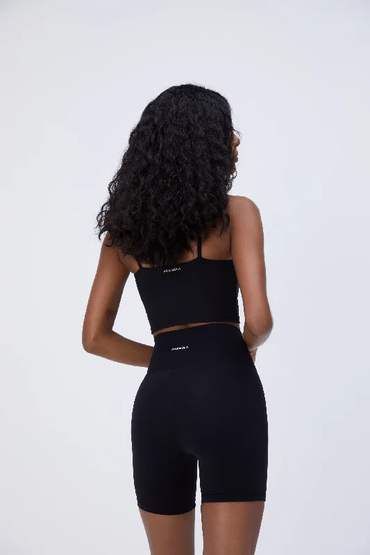 Ultimate Wrap Over Crop Shorts - Black