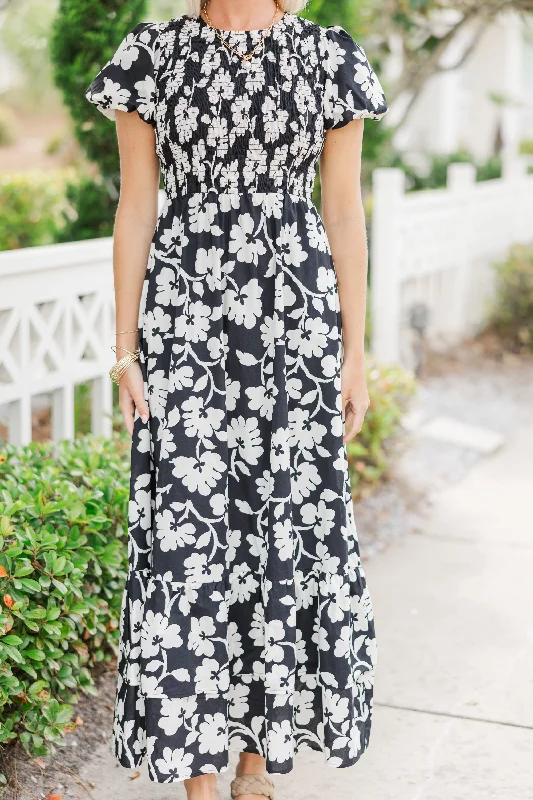 Make The Right Choice Black Floral Maxi Dress