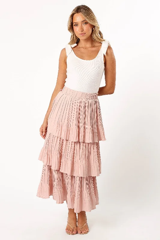 Rylan Maxi Skirt - Champagne Pink