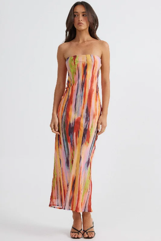 ST BARTS STRAPLESS MAXI DRESS