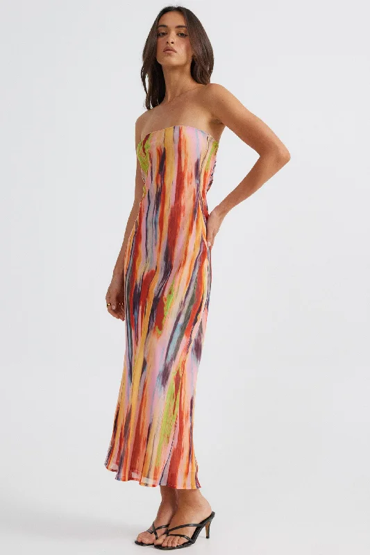 ST BARTS STRAPLESS MAXI DRESS