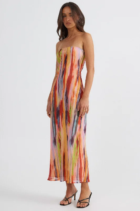 ST BARTS STRAPLESS MAXI DRESS