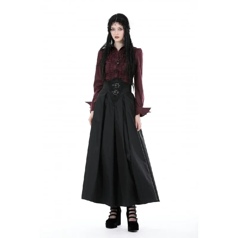 Women's Gothic High-waisted Pleated Long Skirt